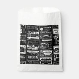 gruselig zwischen Zeitung antikes Schwarz Geschenktütchen