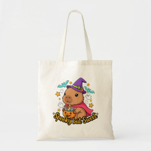 Gruselige aber süße Capybara-Hexe Halloween Tragetasche