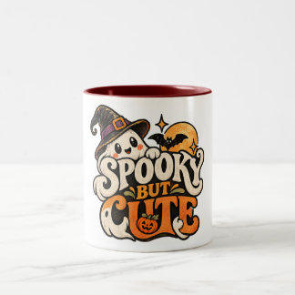 Gruselige aber süße Geisterhexe Kuschel-Halloween- Zweifarbige Tasse