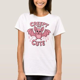 Gruselige aber süße rosa Fledermaus T-Shirt