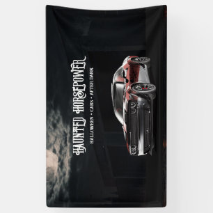 Gruselige amerikanische Muscle-Car-Halloween-Party Banner