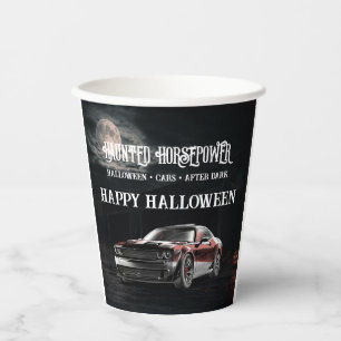 Gruselige amerikanische Muscle-Car-Halloween-Party Pappbecher