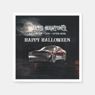 Gruselige amerikanische Muscle-Car-Halloween-Party Serviette