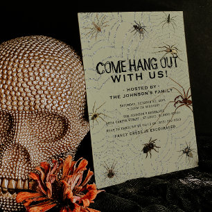 Gruselige Arachnophobie-Halloween-Party Einladung