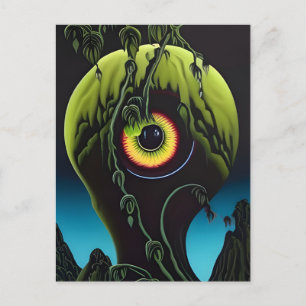 Gruselige Augapfel-Pflanzen-Postkarte Postkarte
