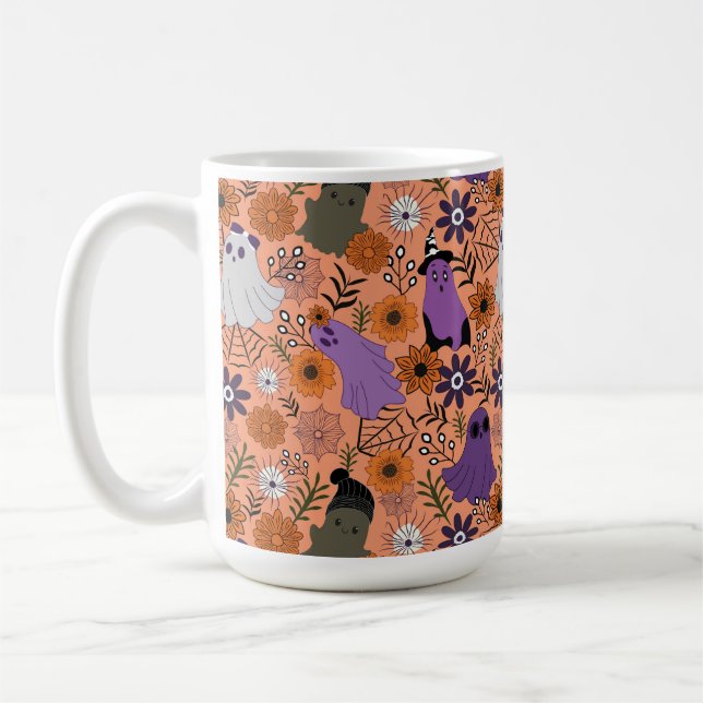 Gruselige Blumen Kaffeetasse (Links)
