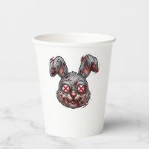 Gruselige blutige Zombie-Hasen-Halloween-Illustrat