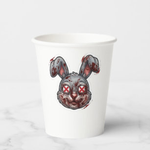 Gruselige blutige Zombie-Hasen-Halloween-Illustrat Pappbecher