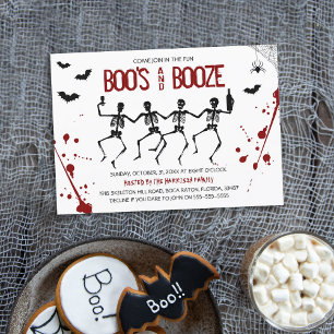 Gruselige Boo's und Booze Halloween-Party-Einladun Einladung