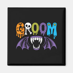 Gruselige Braut und Bräutigam Halloween-Hochzeit L Magnet