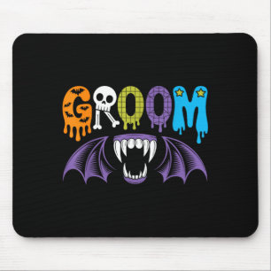 Gruselige Braut und Bräutigam Halloween-Hochzeit L Mousepad