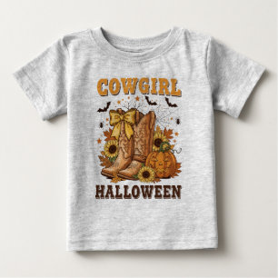 Gruselige Cowgirl-Halloween-Zweitön-Tasse Baby T-shirt