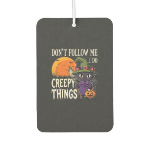 Gruselige Dinge Halloween Katze Hexe Design_1 Autolufterfrischer