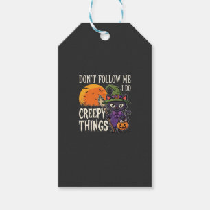 Gruselige Dinge Halloween Katze Hexe Design_1 Geschenkanhänger