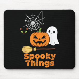 Gruselige Dinge Süßer Halloween-Kürbis-Geist Schwa Mousepad