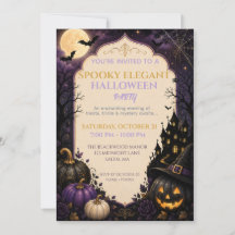 Gruselige elegante Halloween-Party-Einladung