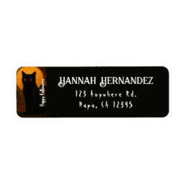 Gruselige Eleganz Halloween Schwarze Katze Anpassb