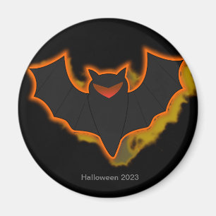 Gruselige Fledermaus Halloween Magnet Schwarzes