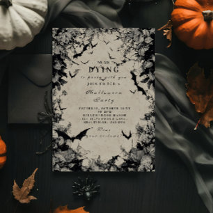 Gruselige Fledermäuse Gothic Halloween Einladung