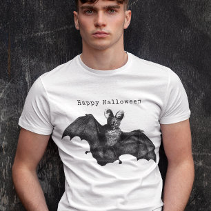 Gruselige fliegende Vintage-Fledermaus Halloween T-Shirt