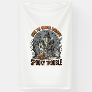 Gruselige geflügelte Affen Halloween-Shirt_1 Banner