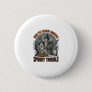Gruselige geflügelte Affen Halloween-Shirt_1 Button