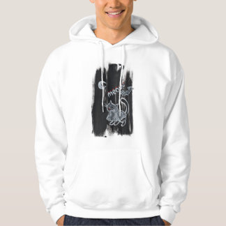 Gruselige Geist-Katze-Miau-Weißer Pullover-Hoodie Hoodie