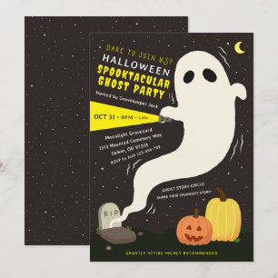 Gruselige Geister-Halloween-Party-Einladung Einladung