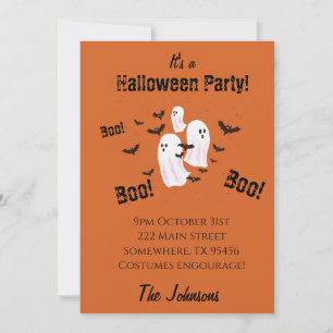 Gruselige Geisterkinder Halloween-Party-Einladung Einladung