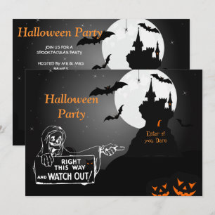 Gruselige Gejagte Haus Halloween-Einladung Einladung