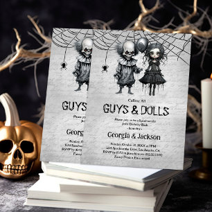 Gruselige gemeinsame Halloween-Party-Einladung Einladung