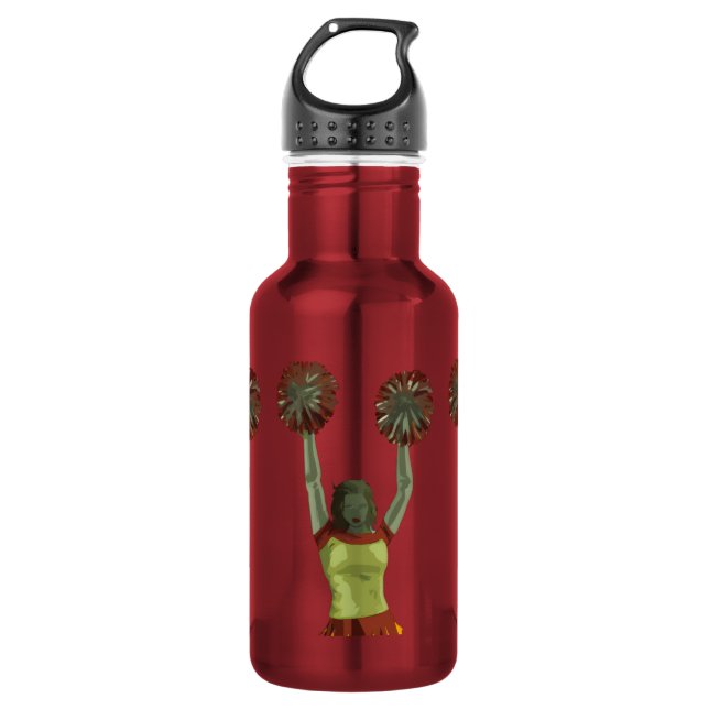 Gruselige Gothic Cheer Art Edelstahlflasche (Vorderseite)