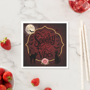 Gruselige Gothic-Halloween-Stimmung Serviette