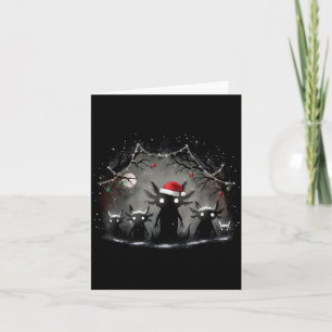 Gruselige Gothic-Weihnachts-Axolotl-Ästhetik-Horro Karte