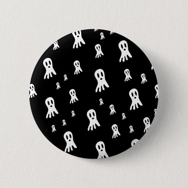 Gruselige gothische Geisterillustration Button (Vorderseite)