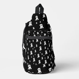 Gruselige gothische Geisterillustration Crossbody Bag