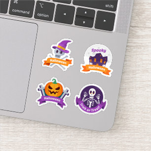 Gruselige Halloween-Aufkleber-Sammlung Aufkleber
