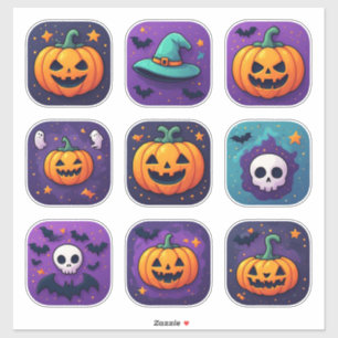 Gruselige Halloween-Figur-Icon-Sammlung 🦇 Aufkleber