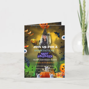 Gruselige Halloween-Geburtstagseinladung Einladung