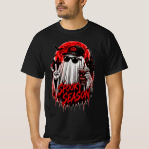 Gruselige Halloween-Geister-Gotik-Kürbis-Design T-Shirt