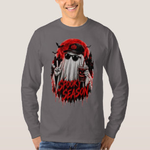 Gruselige Halloween-Geister-Gotik-Kürbis-Design T-Shirt