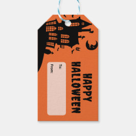 Gruselige Halloween-Geister und Fledermäuse Geschenkanhänger