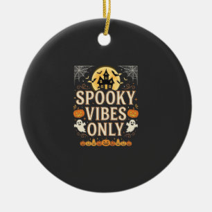 Gruselige Halloween-Geisterburg Design_1 Keramik Ornament