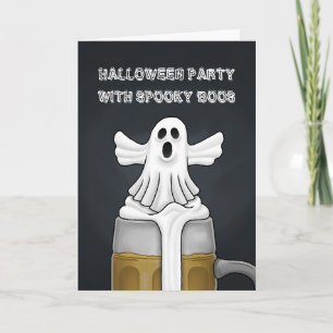 Gruselige Halloween-Geisterparty Einladung