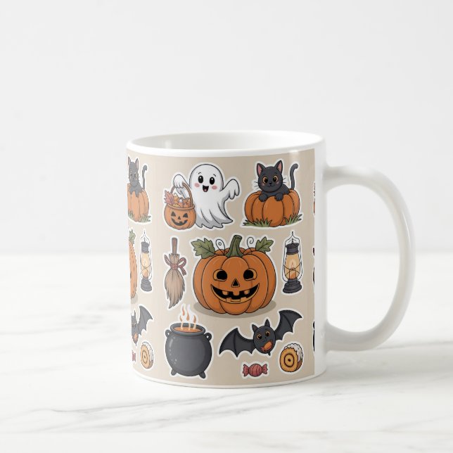 Gruselige Halloween-Geschenke Kaffeetasse (Rechts)