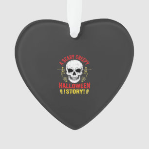 Gruselige Halloween-Geschichte Totenkopf-Design_1 Ornament