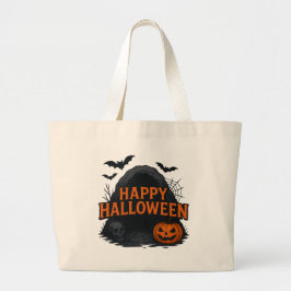 Gruselige Halloween-Grüße aus der Höhle Jumbo Stoffbeutel
