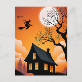 Gruselige Halloween-Grußkarte Postkarte