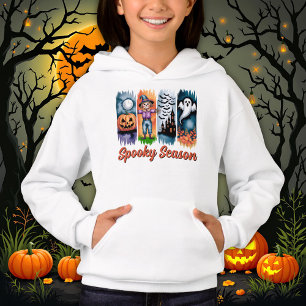 Gruselige Halloween-Herbst-Saison Pinselstriche Hoodie