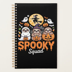Gruselige Halloween-Hexe Lustige Horror-Faultiere Planer